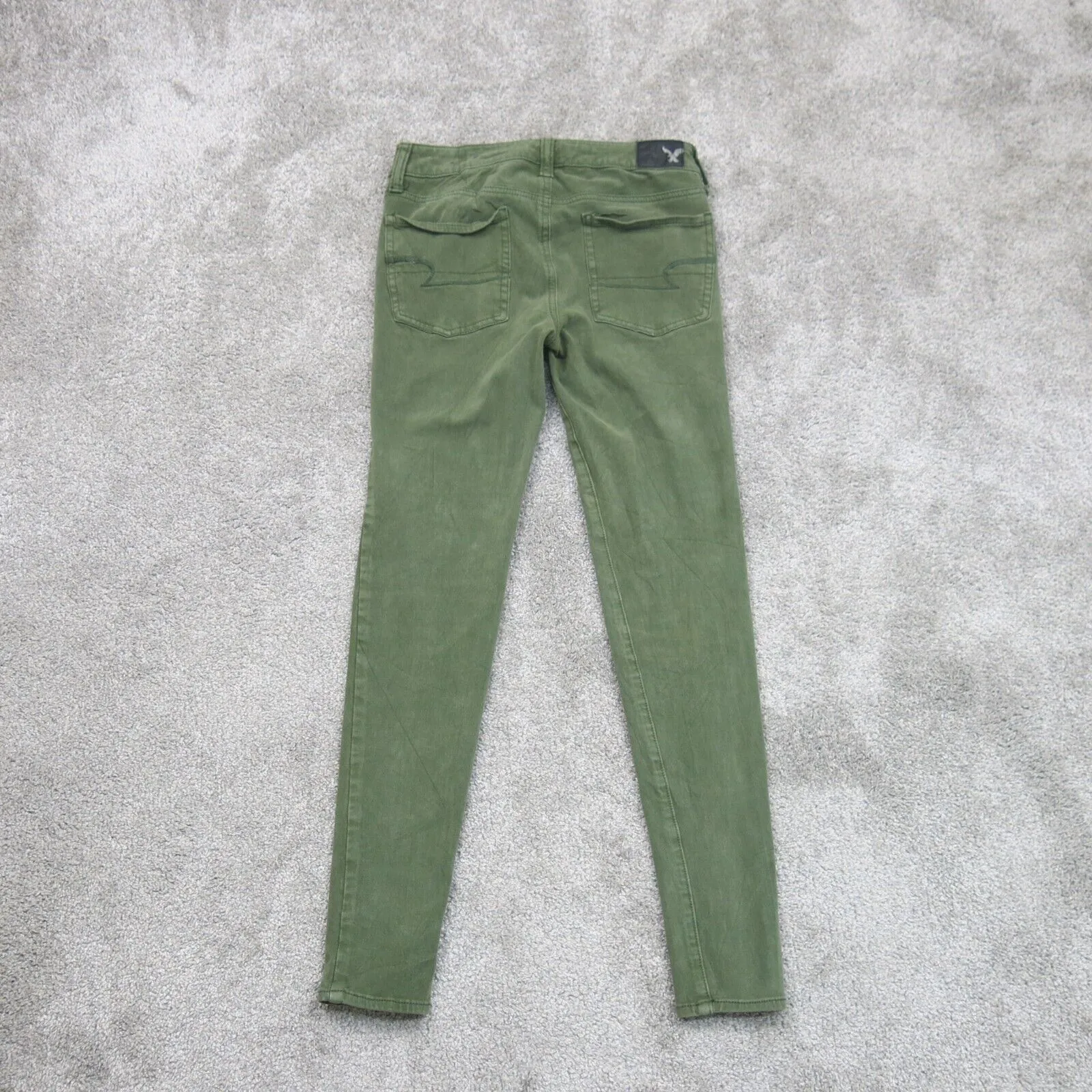 American Eagle Womens Jegging Jeans Denim Mid Rise Clay Green Size 2 Regular