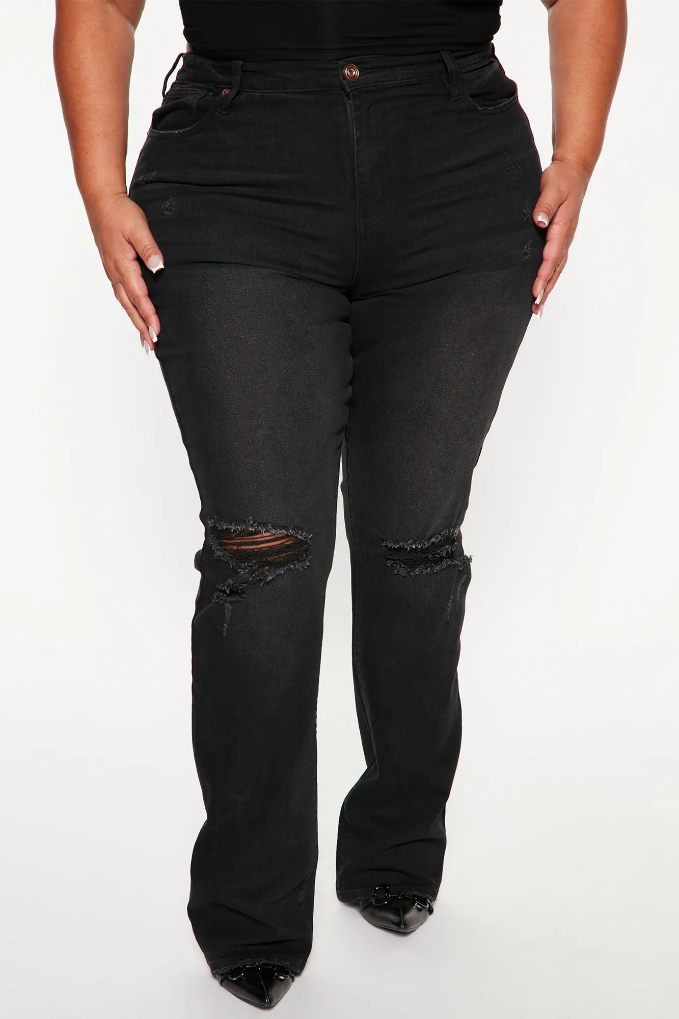 Babetown Bootcut Jeans - Black Wash