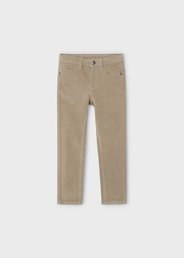 Basic Slim Fit Cord Trousers 5 Pocket