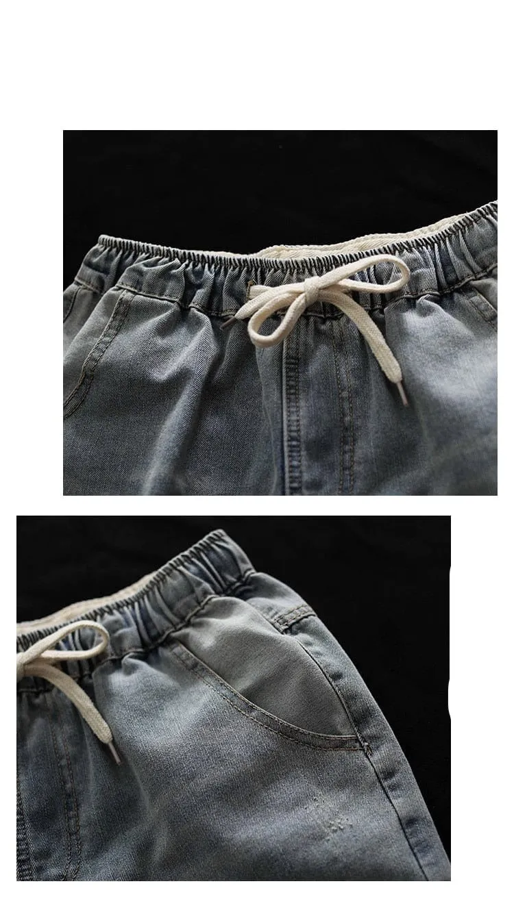 Cartoon Girls Ripped Denim Harem Jeans