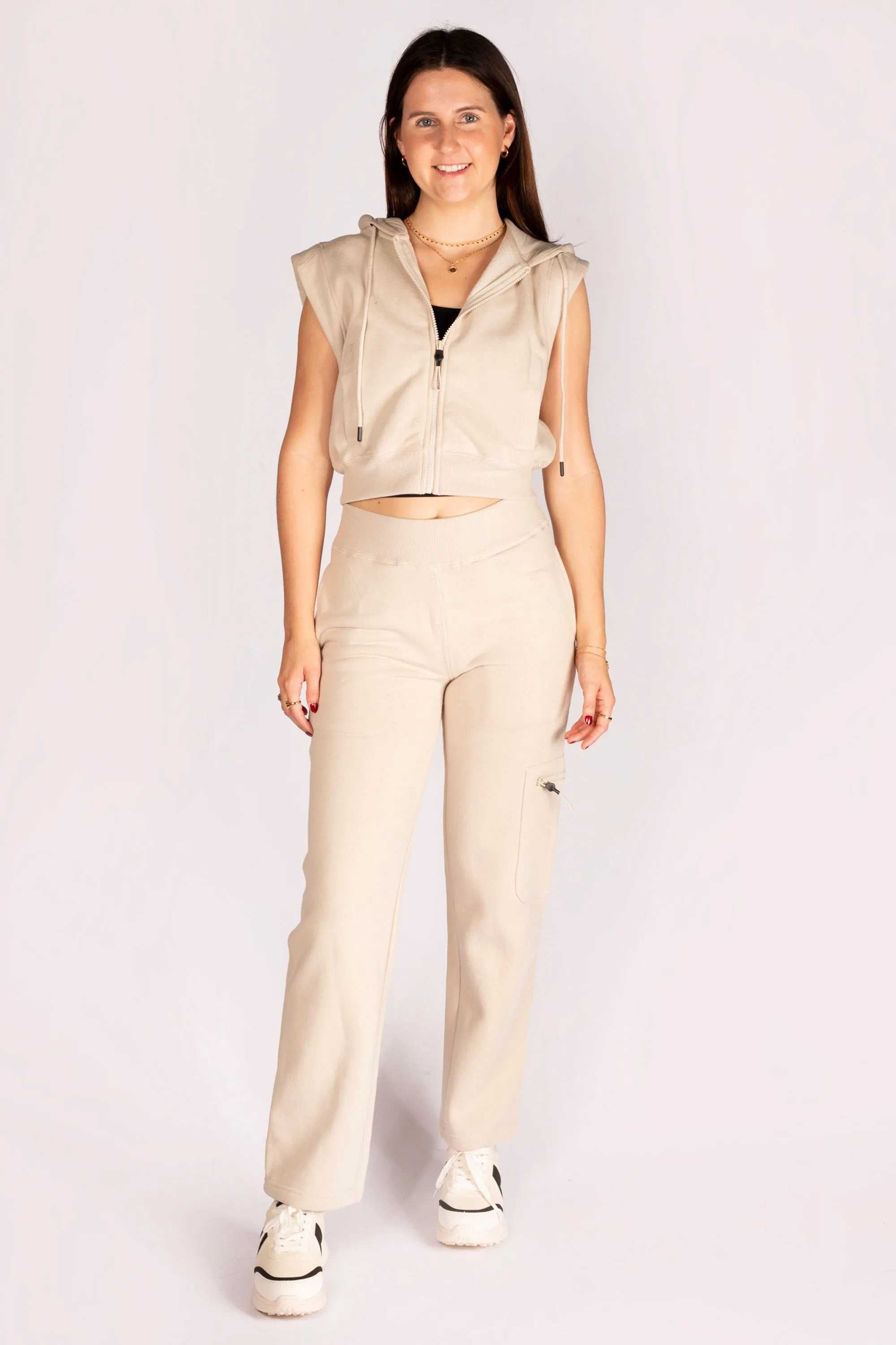 Colby Vanilla Cargo Lounge Pant - FINAL SALE