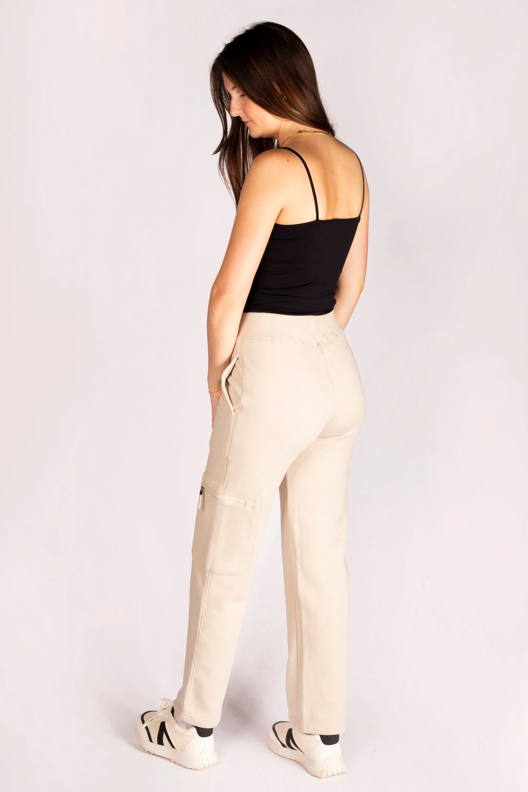 Colby Vanilla Cargo Lounge Pant - FINAL SALE