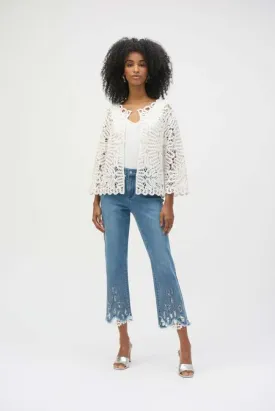 Embellished Highrise Cropped Boot Jeans