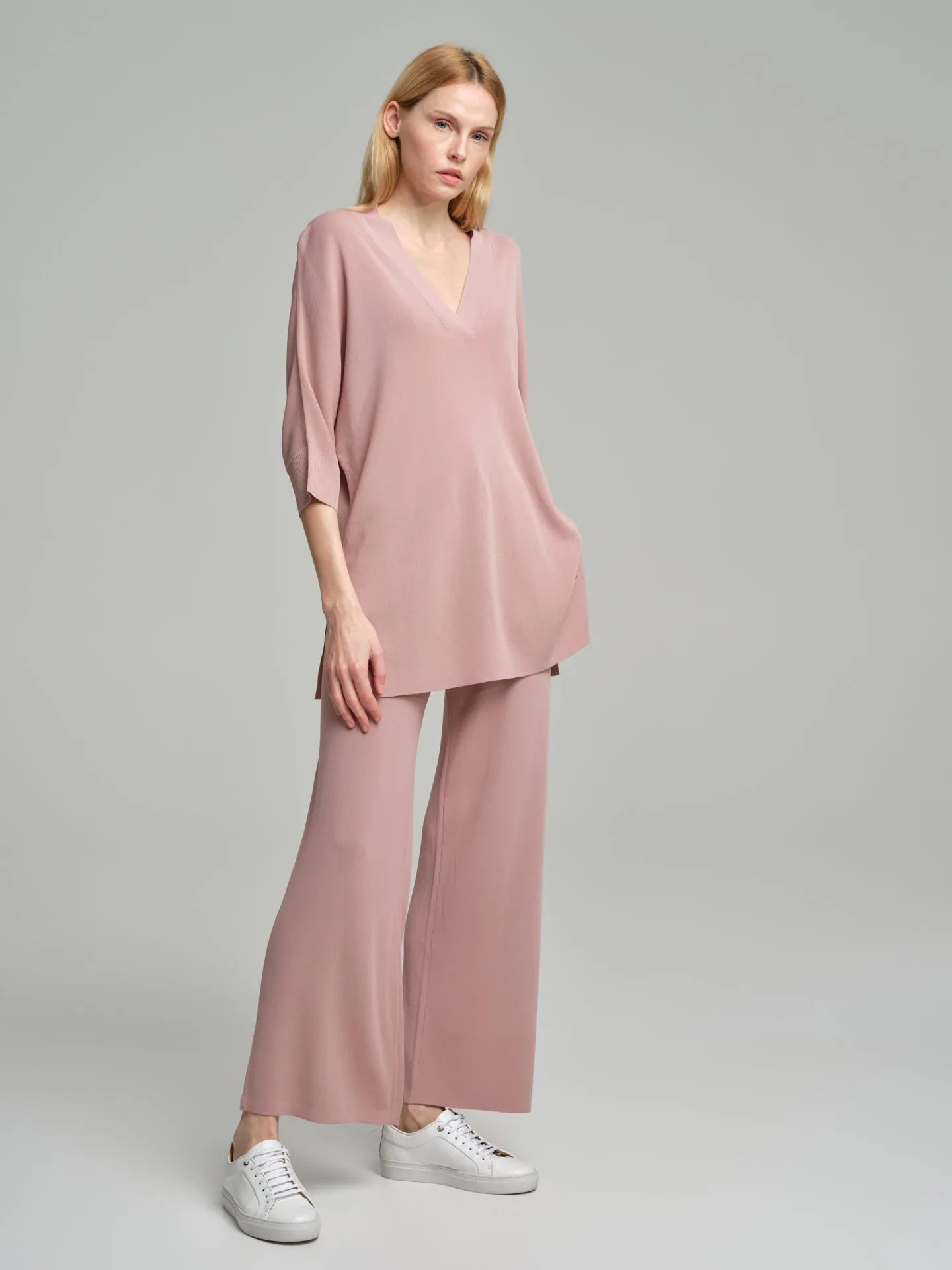 Fancy-knitted trousers