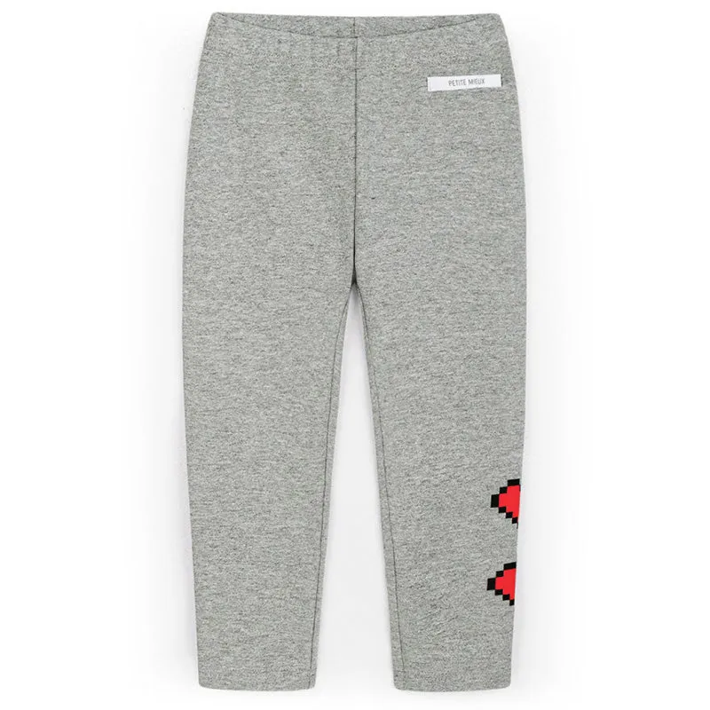 Grey Double Hearts Leggings 2304PM25