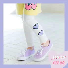 Ivory Double Hearts Leggings 2304PM24