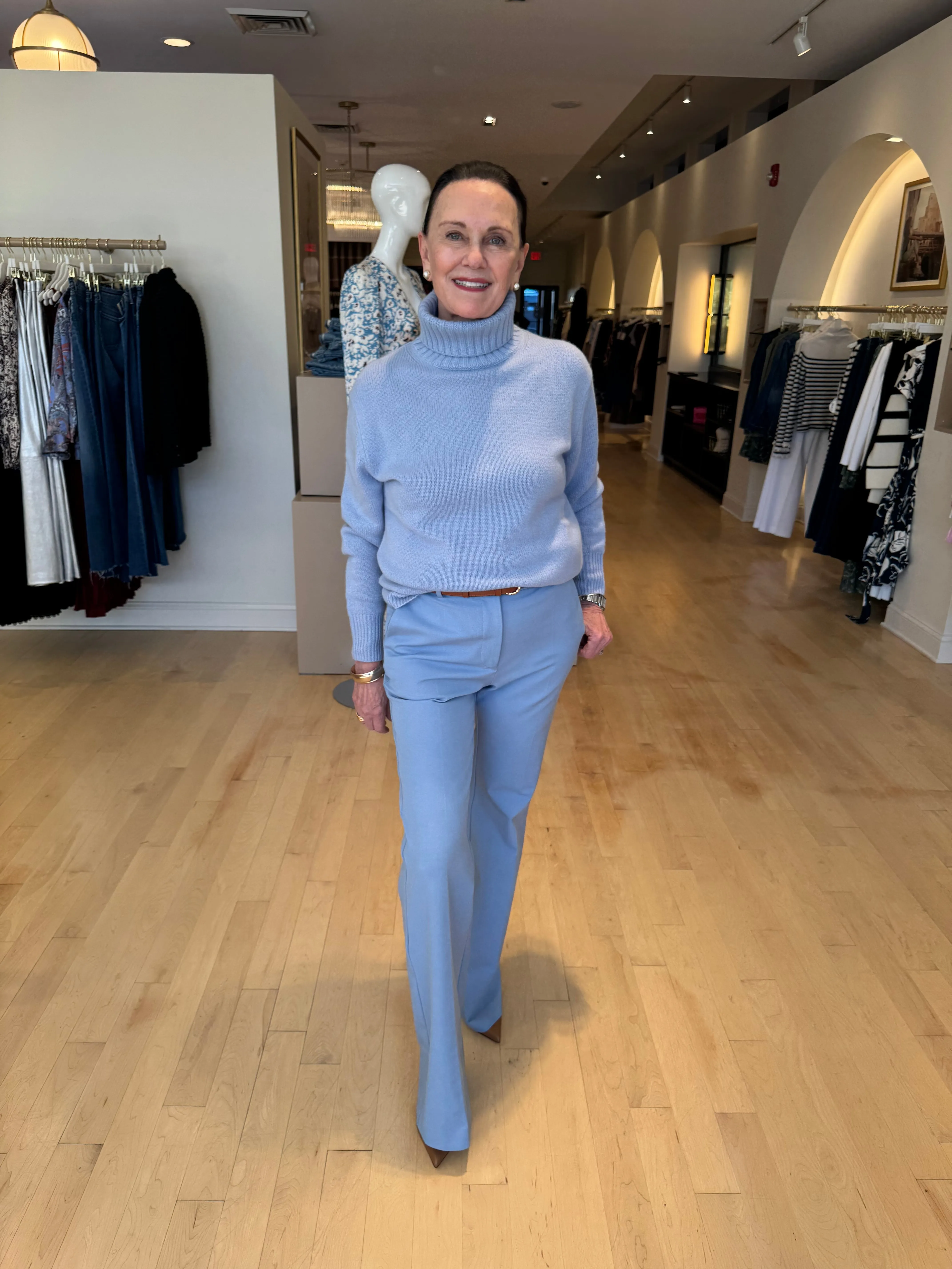 JOSEPH TARIFA GABARDINE STRETCH TROUSERS