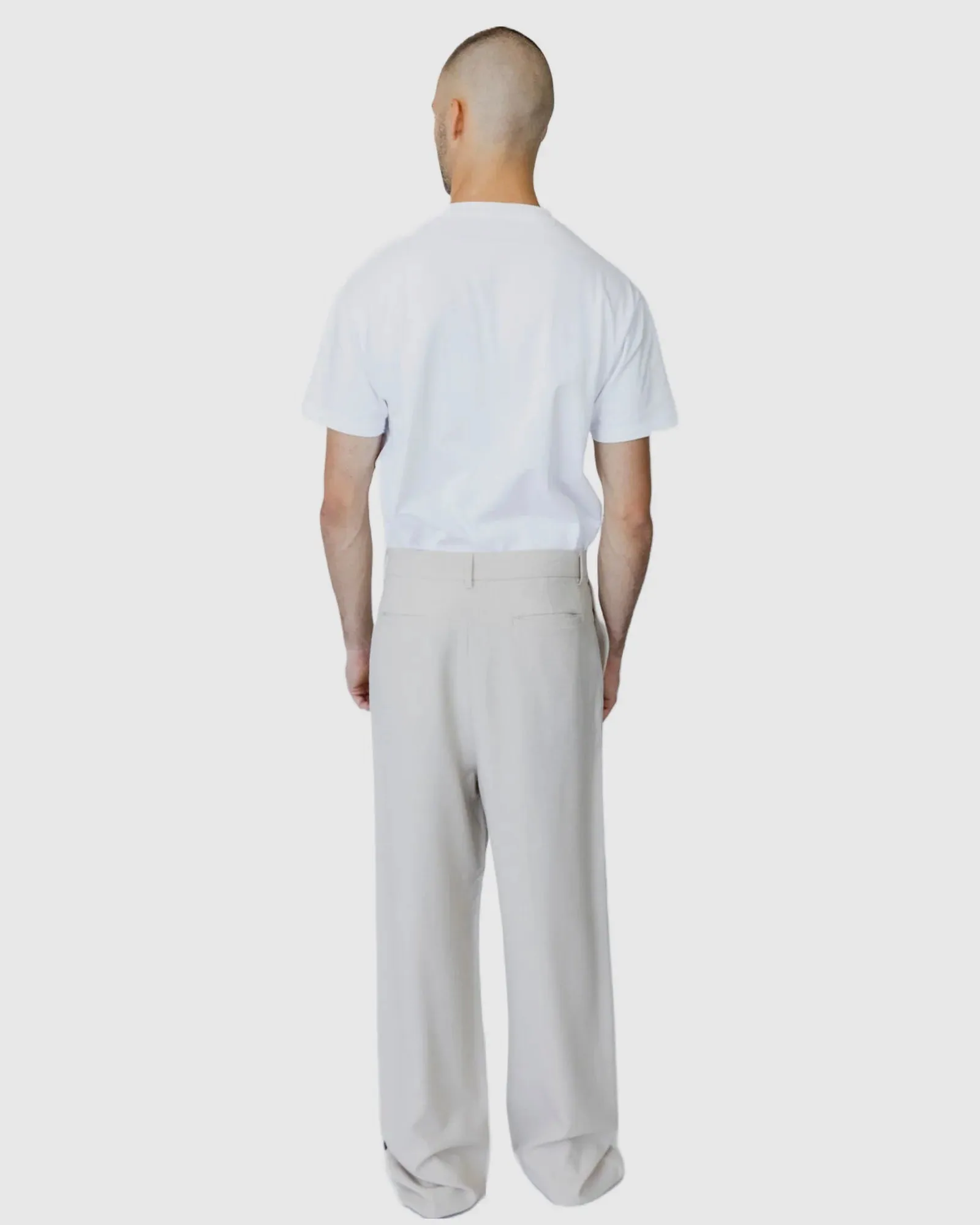 Justin Cassin Reagan Straight Leg Pants in Beige Color