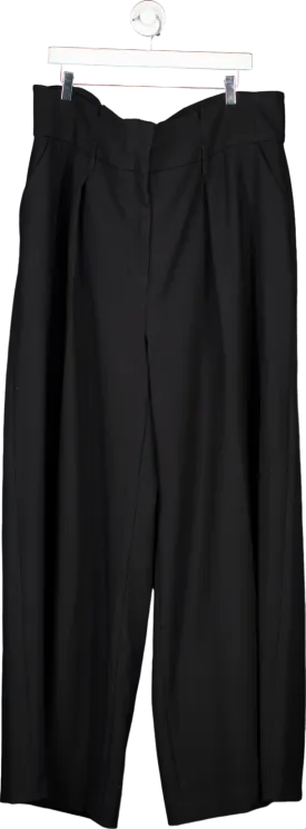 Karen Millen Black Plus Size Soft Tailored Wide Leg Trouser UK 22