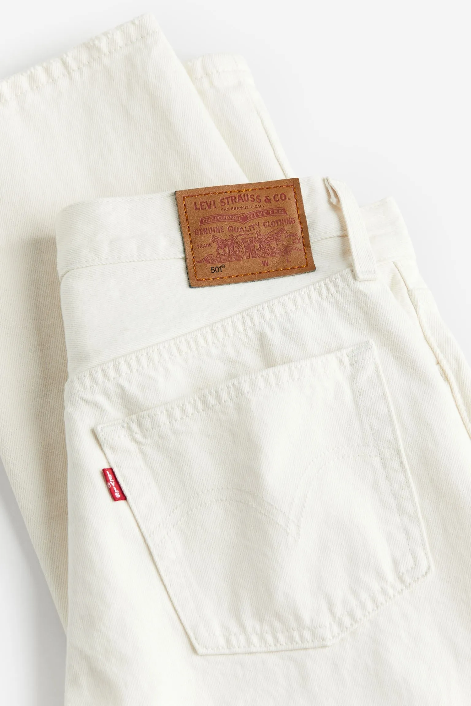 Levi's 501 Original Cropped Jeans, White
