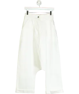 Locker Room White Drop Crotch Jeans UK S