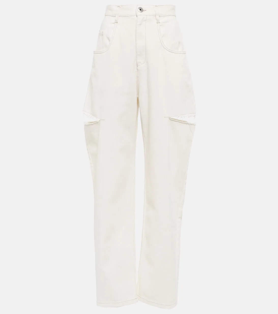 MAISON MARGIELA straight leg high waist jeans, white
