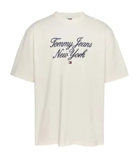 Men's Oversize Luxe Serif NY Tee White