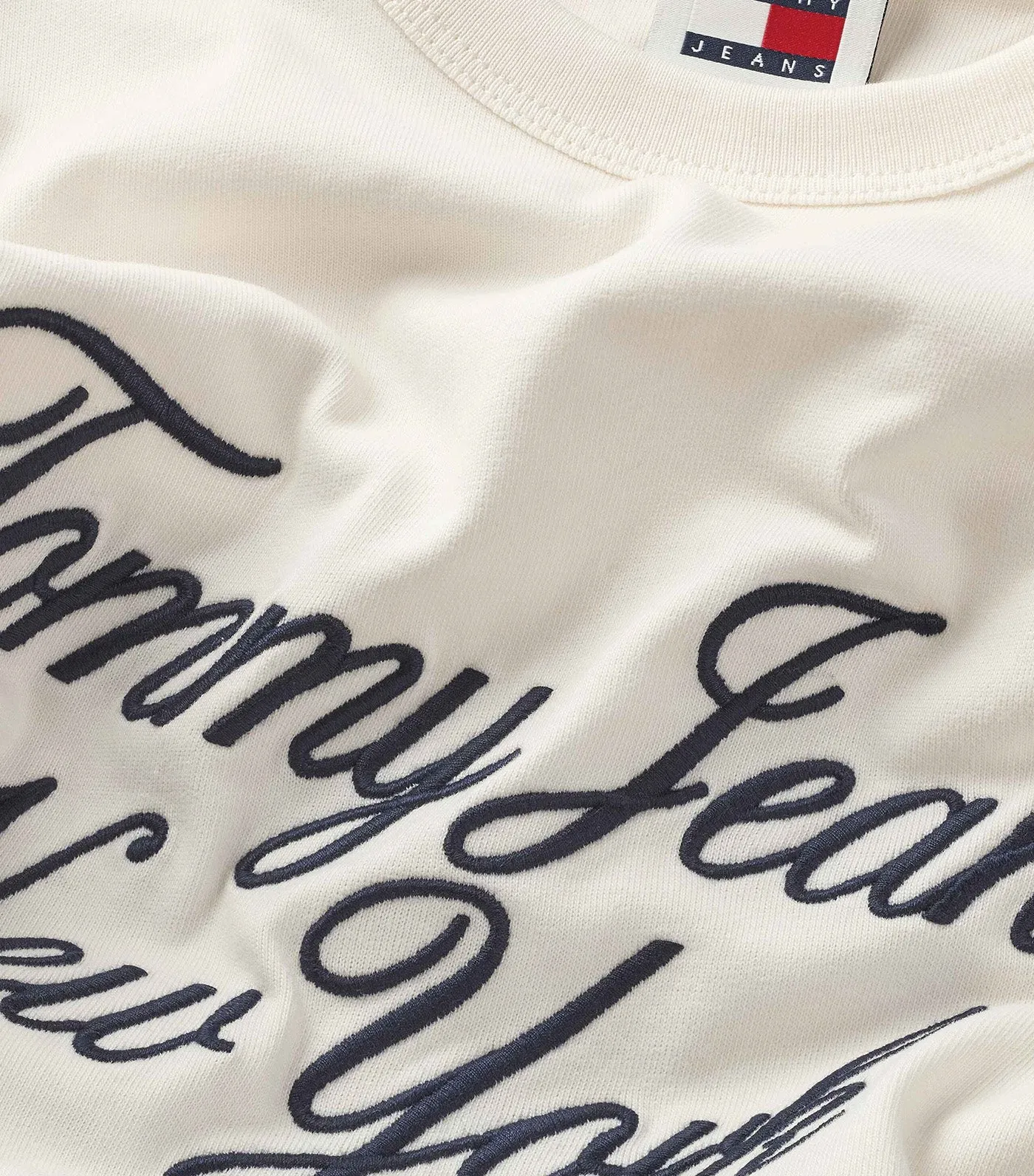 Men's Oversize Luxe Serif NY Tee White