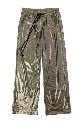 Metallic Straight Leg Pants - ONE SIZE