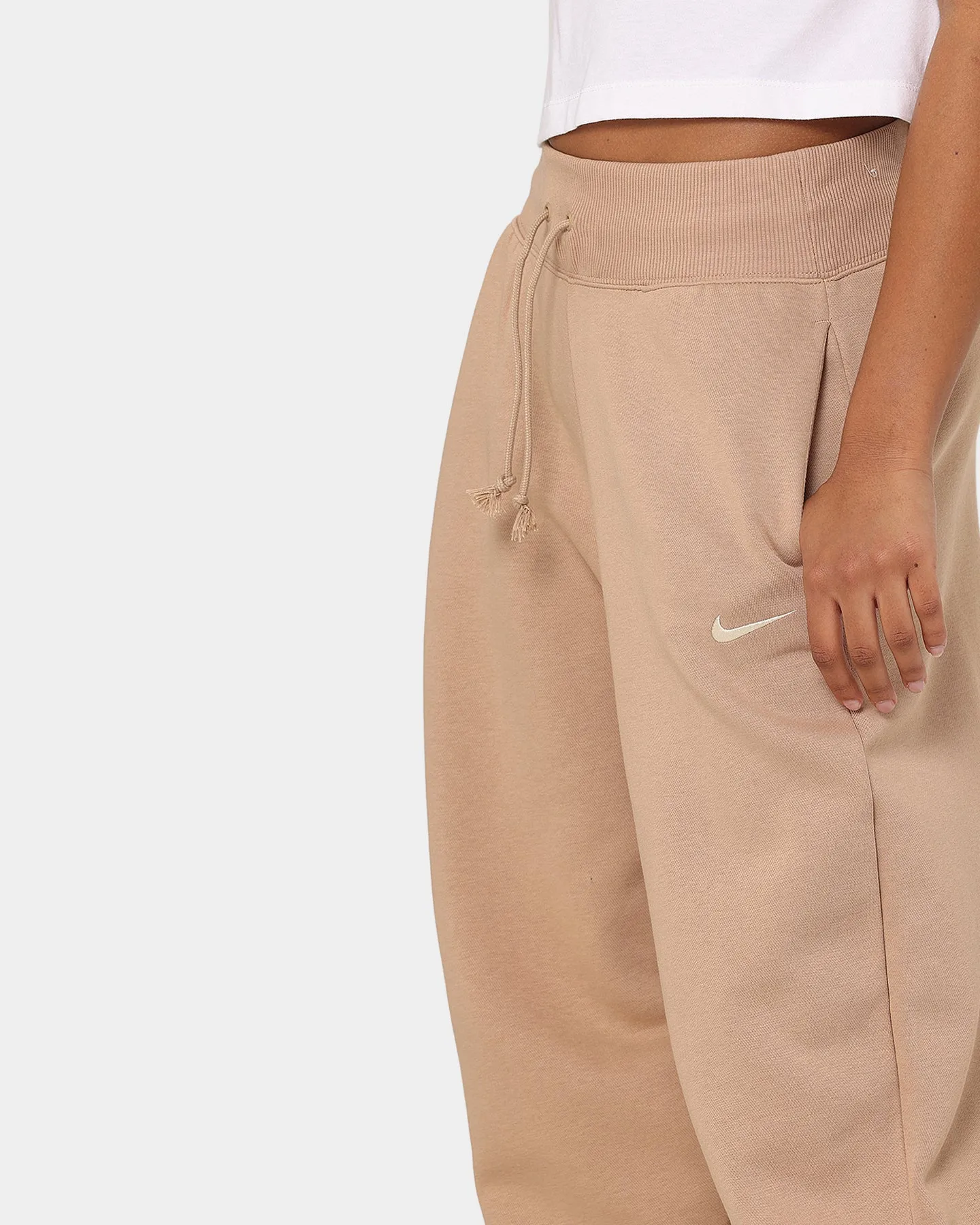 Nike Women's Nike Sportswear Style Fleece High-Waisted Curve Sweatpants Hemp/Sail