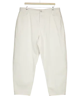 Nobody's Child White High Rise Barrel Leg Jeans UK 18