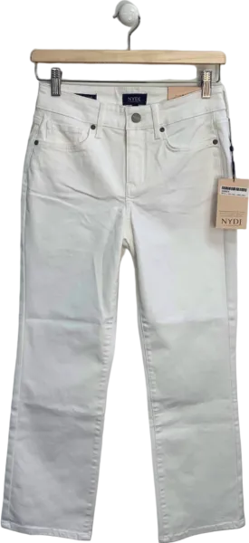 NYDJ Optic White Marilyn Straight Ankle Jeans UK 6