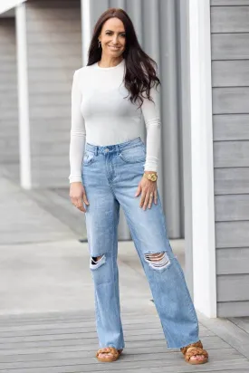 Paris Blue Ripped Jean