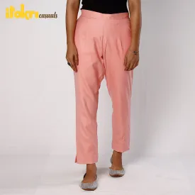 Peach - Flex Cotton Tapered Casual Pant for Women