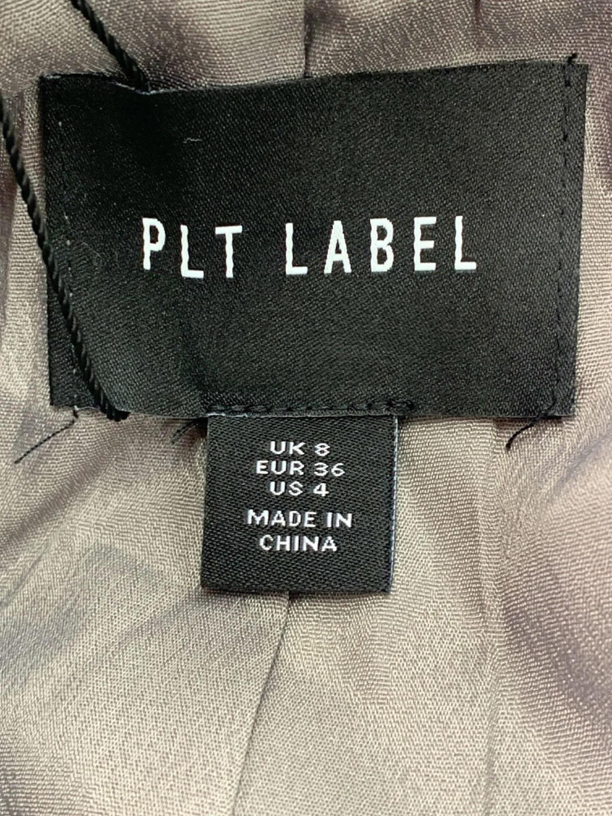 PLT Label Charcoal Tailored Cropped Blazer UK 8