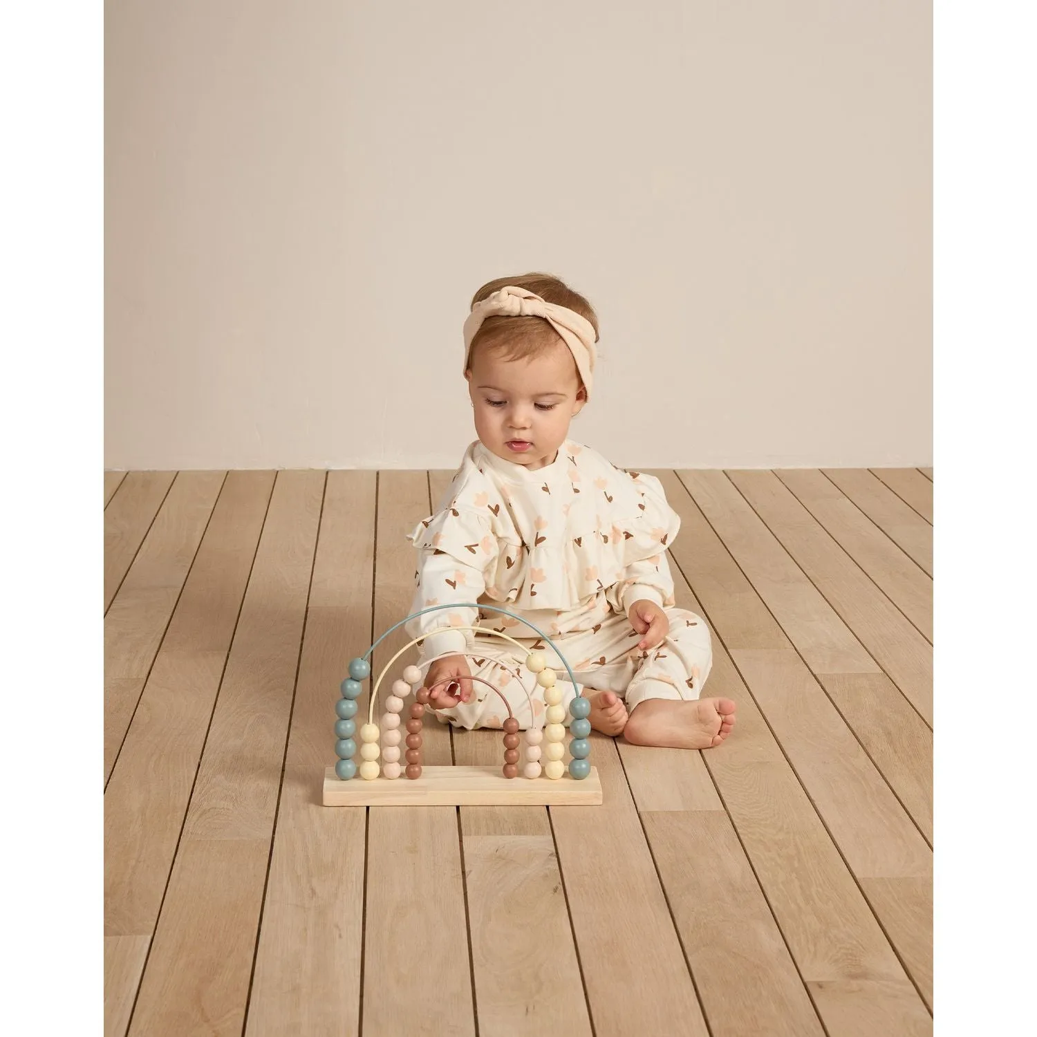 Quincy Mae Ruffle Fleece Sweatshirt - Tulips