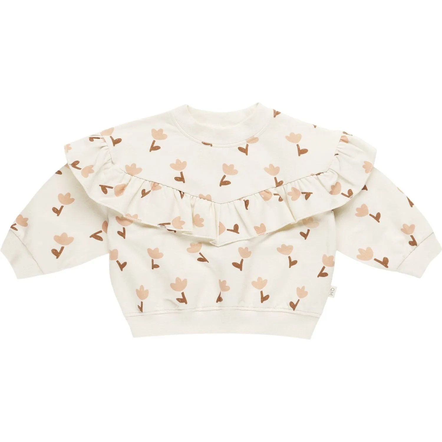 Quincy Mae Ruffle Fleece Sweatshirt - Tulips
