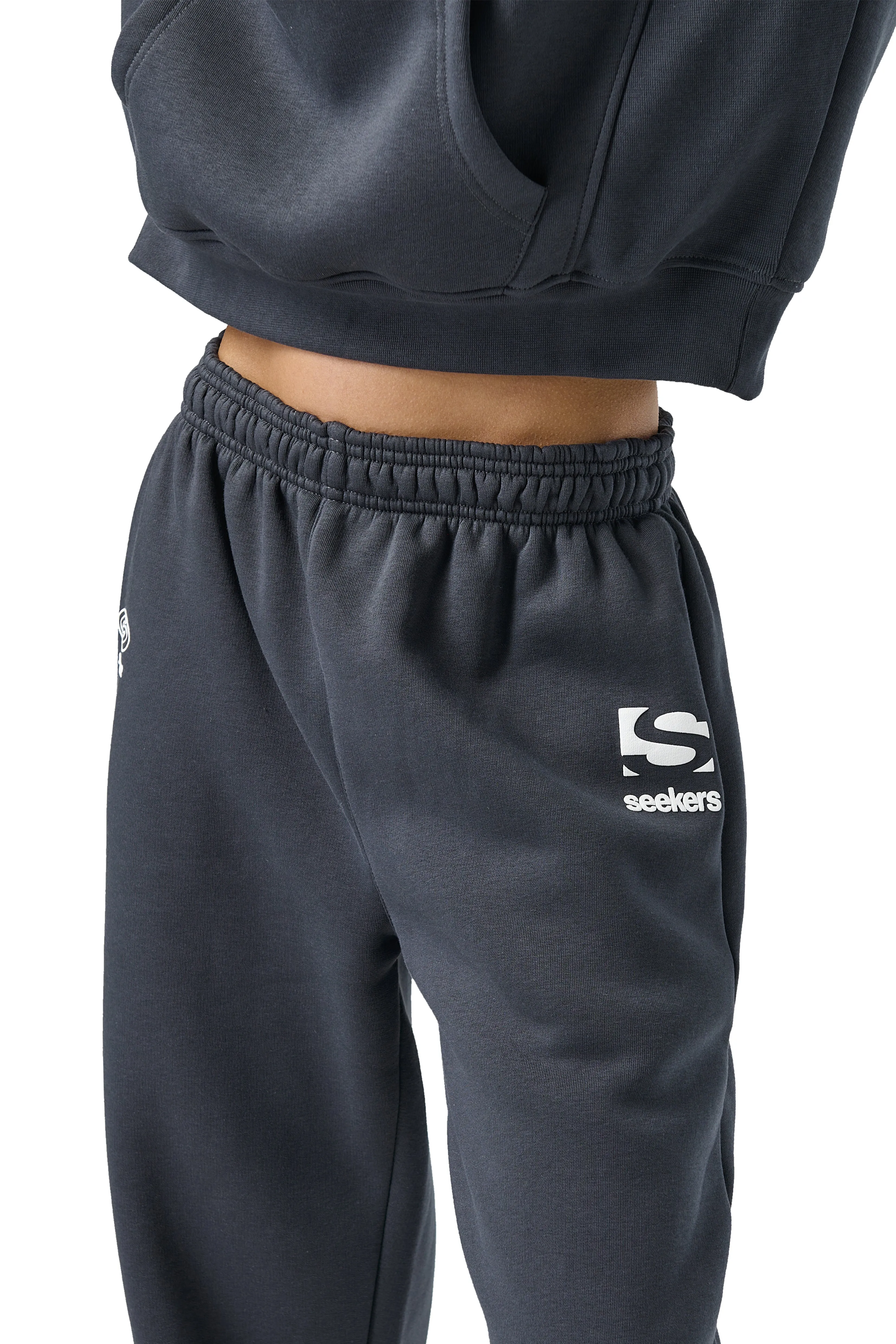 Seekers Motif Wide Leg Sweatpants in Skipper