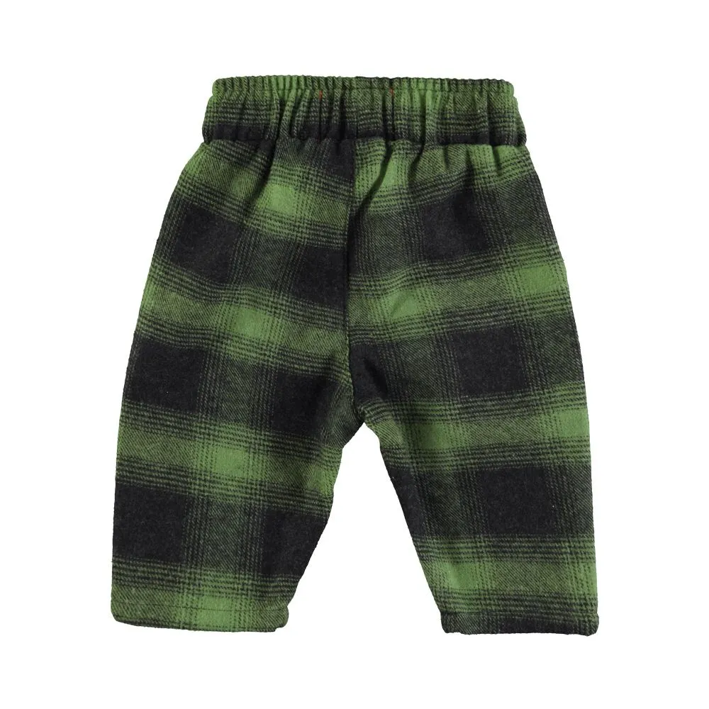 Trousers Green & Black Checkered