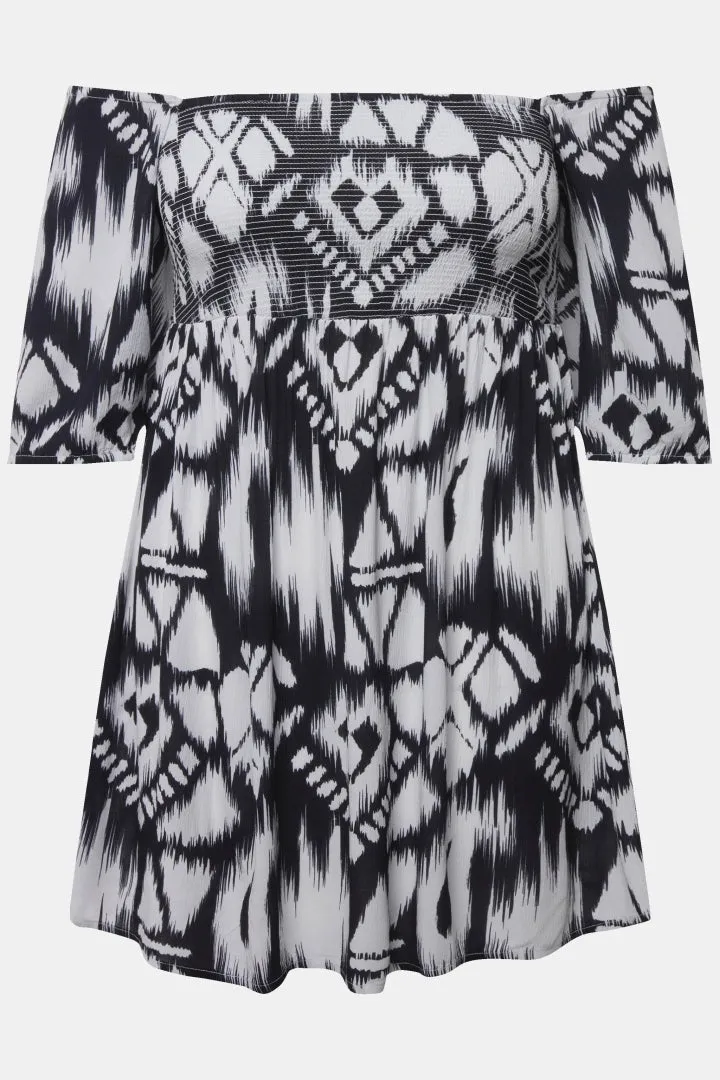 Ulla Popken Smocked Blouse