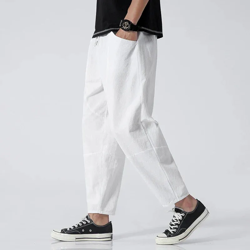 Urban Cropped Cotton Pants – Modern Fit for Everyday Comfort