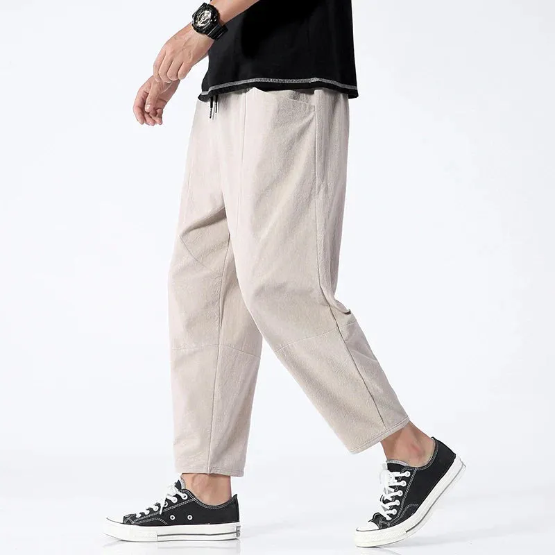 Urban Cropped Cotton Pants – Modern Fit for Everyday Comfort