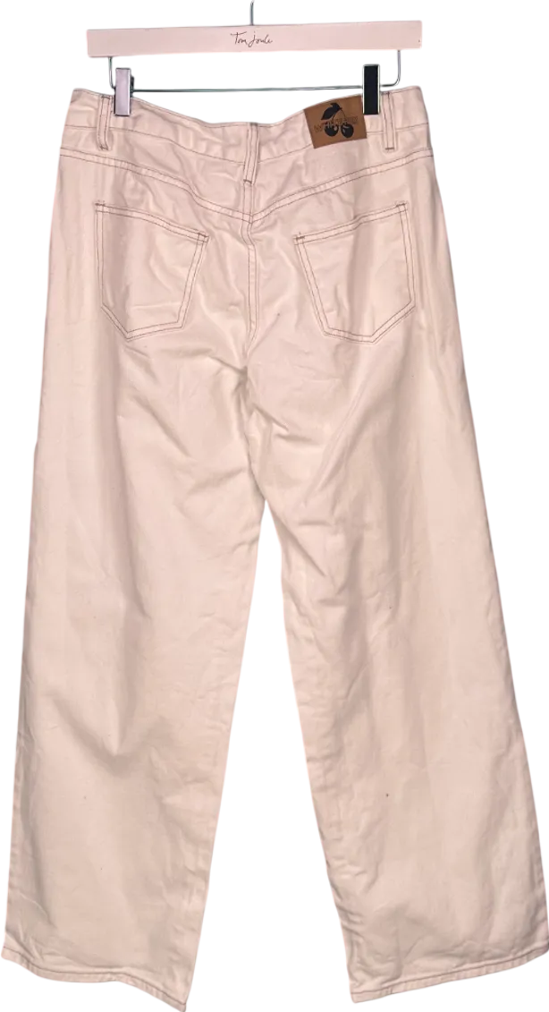 White Fox White Straight Leg Jeans UK M