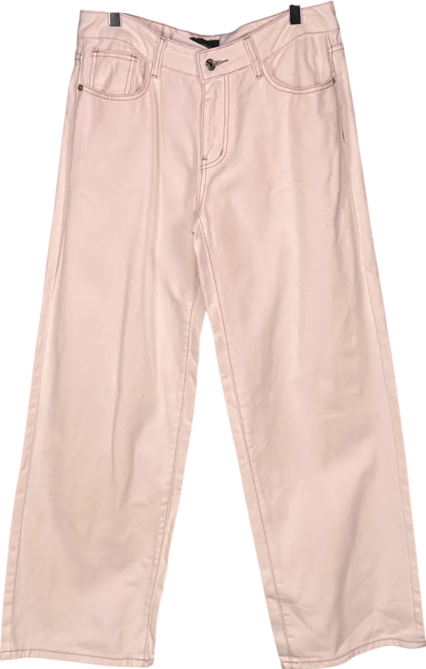 White Fox White Straight Leg Jeans UK M