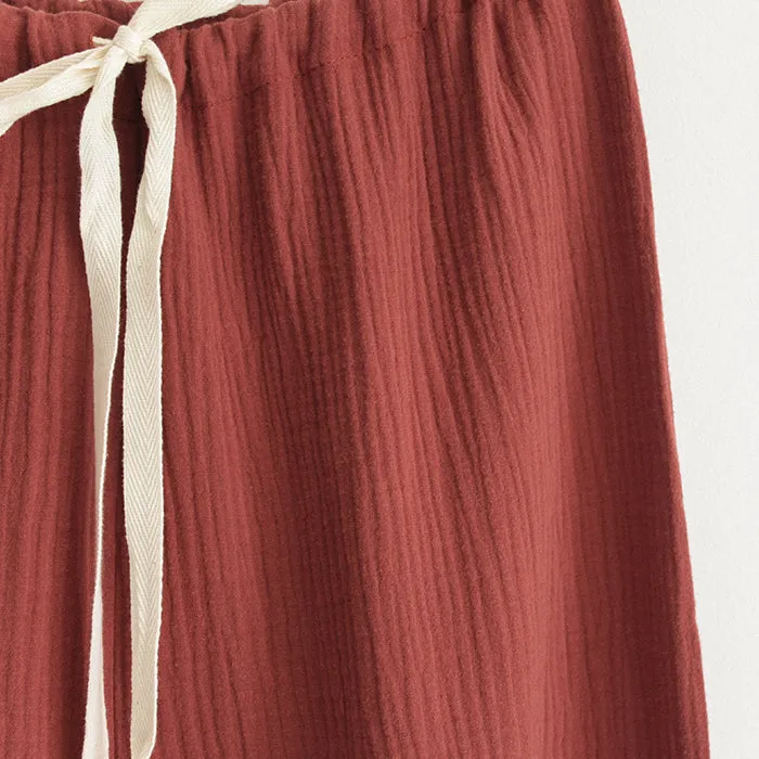 Woman By ADVICE Article Three Drawstring Pants Brick Brown