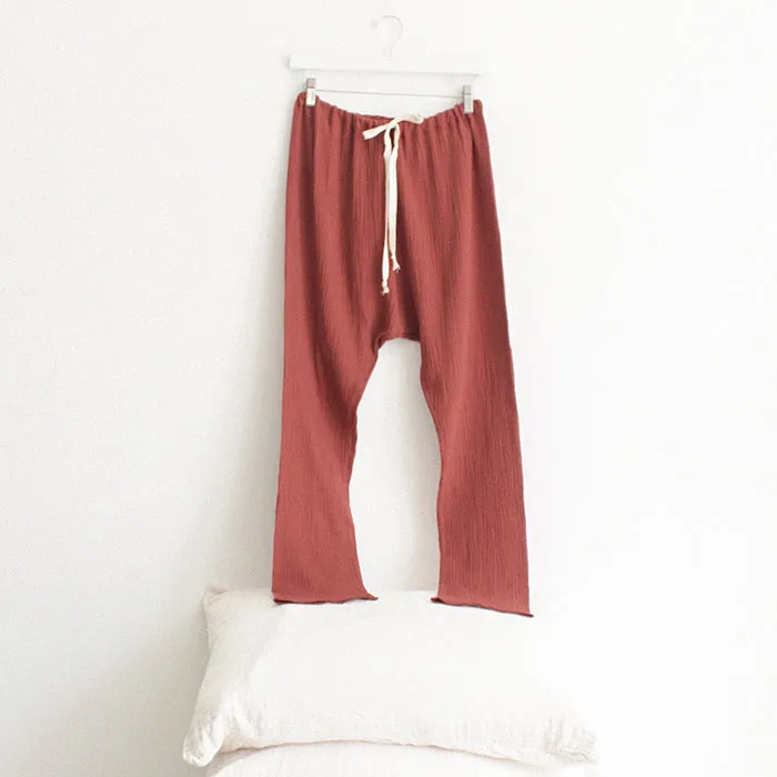 Woman By ADVICE Article Three Drawstring Pants Brick Brown